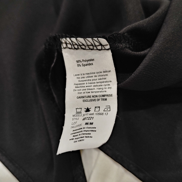 Laura charcoal black satin tie up cardigan wrap shall. Size M - Picture 7 of 10